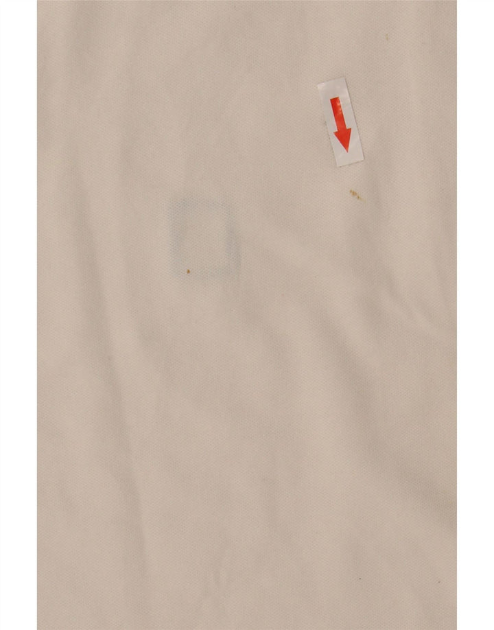 Refrigiwear Polo para hombre de algodón color block blanco pequeño