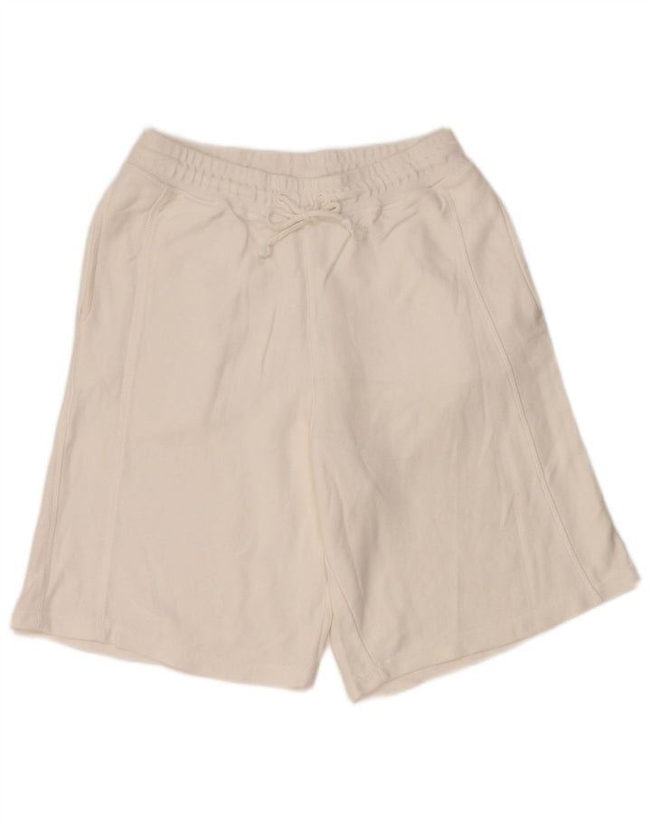 Zara Hombre Shorts Deportivos Pequeños Algodón Blanco