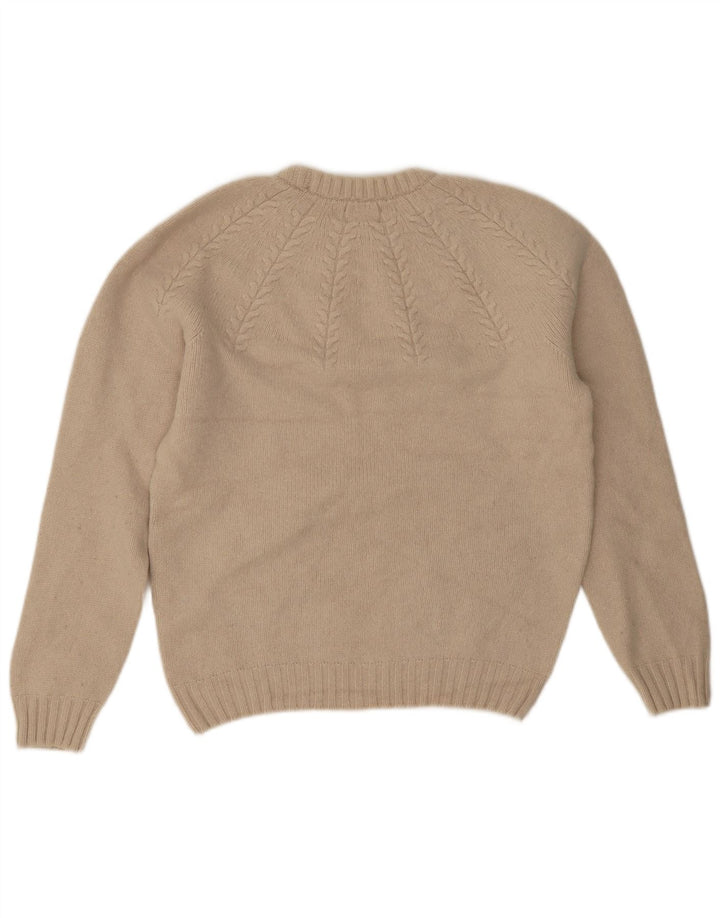 Massimo Dutti Jersey Cuello Redondo Hombre Large Lana Beige