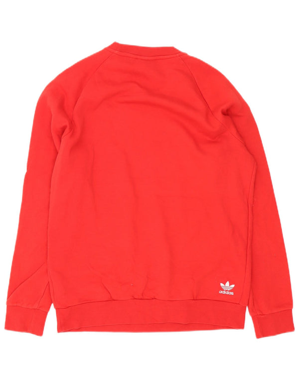 Adidas Hombre Sudadera Gráfica Jersey Pequeño Algodón Rojo