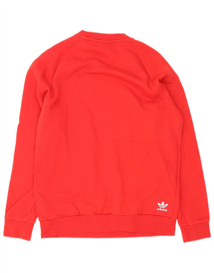 Adidas Hombre Sudadera Gráfica Jersey Pequeño Algodón Rojo