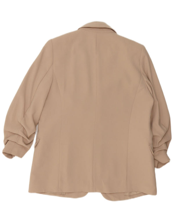 Marks & Spencer Chaqueta tipo blazer abierta para mujer UK 42 Poliéster beige medio