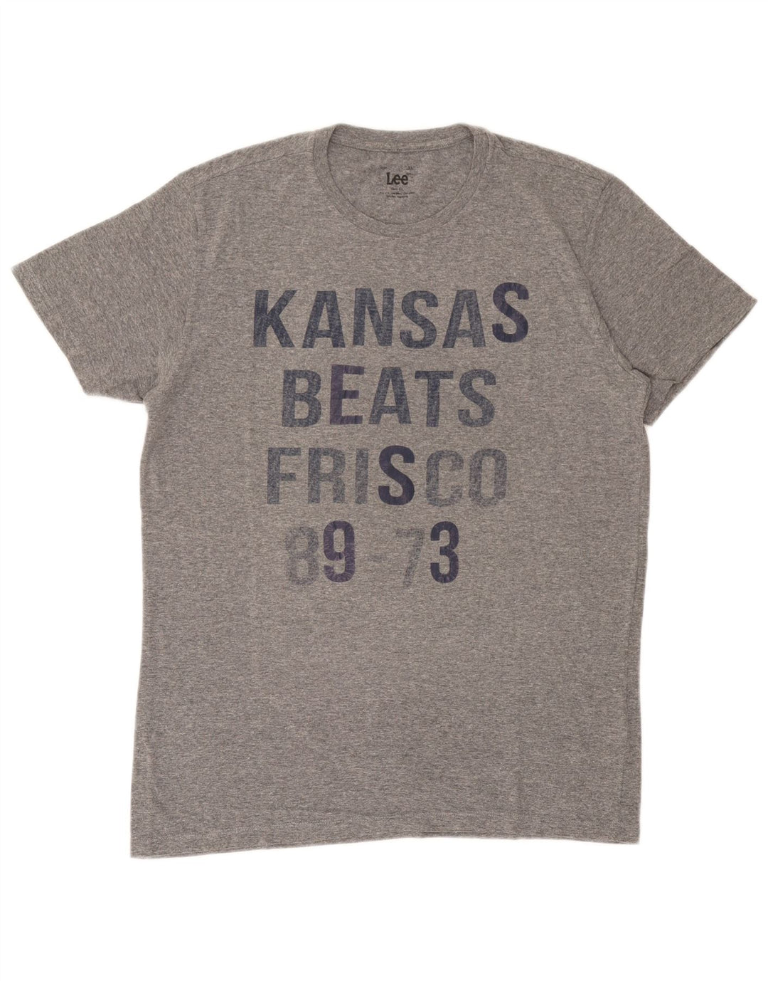 Lee Camiseta Gráfica Slim Fit para Hombre Top XL Algodón Gris