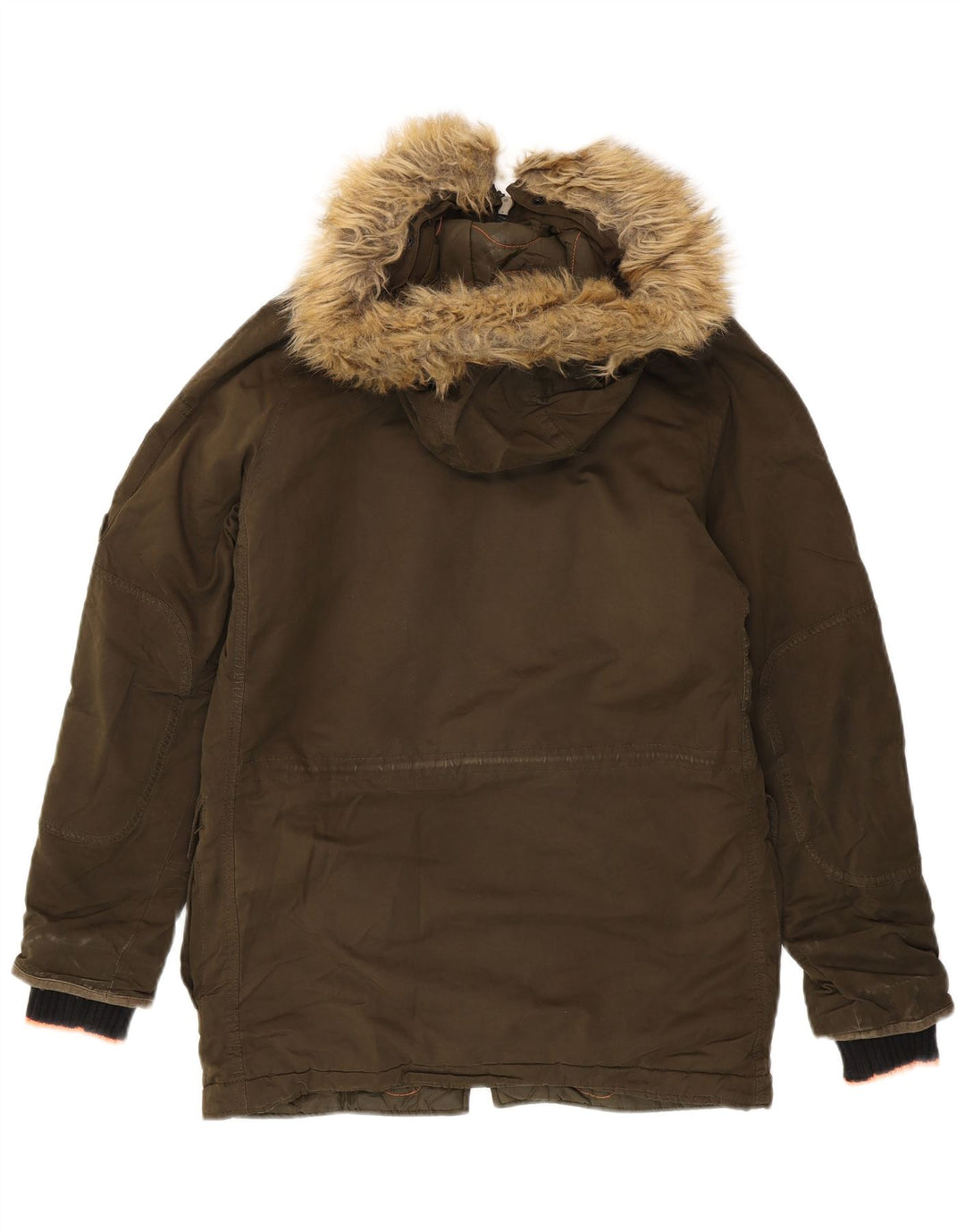 Superdry Parka extragrande con capucha para mujer UK 6 XS Poliéster caqui