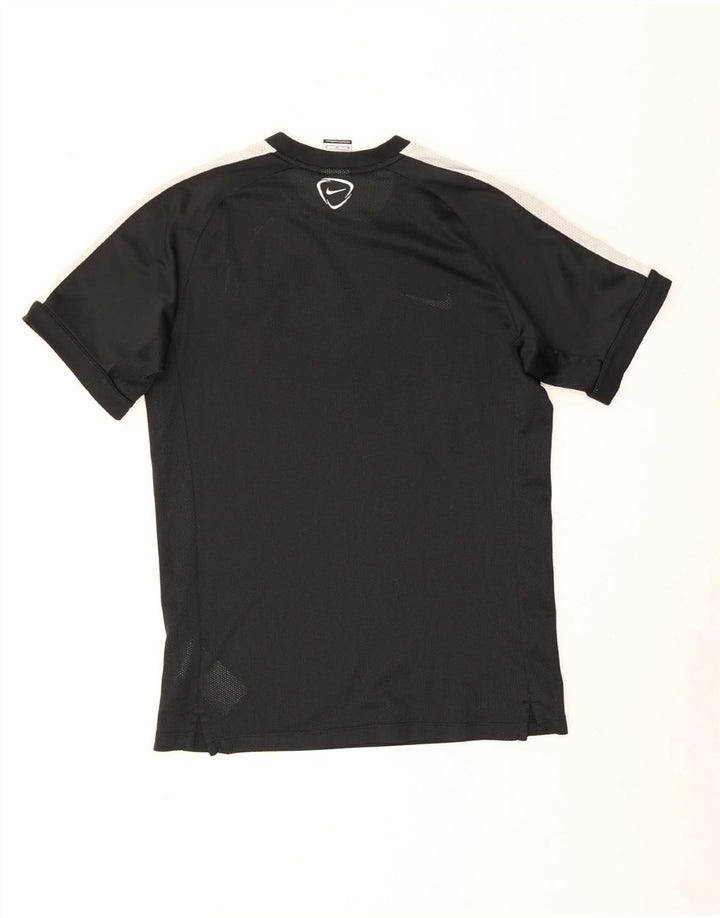 Camiseta Nike Dri Fit Graphic para hombre, poliéster color block, mediano, negro