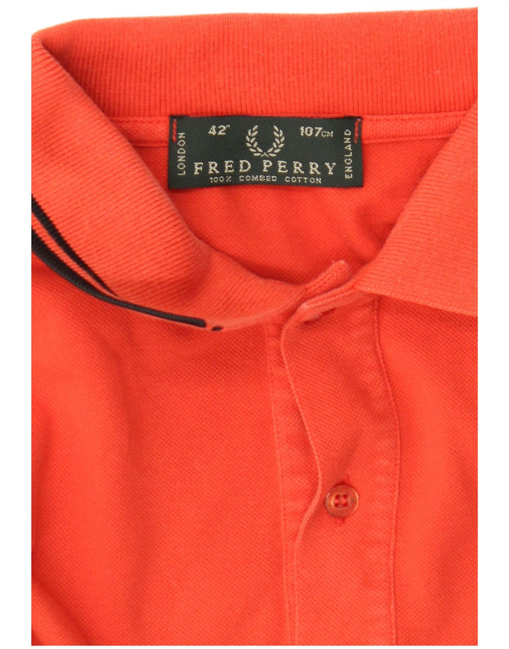 Fred Perry Polo De Manga Larga Para Hombre De Algodón Naranja Medio