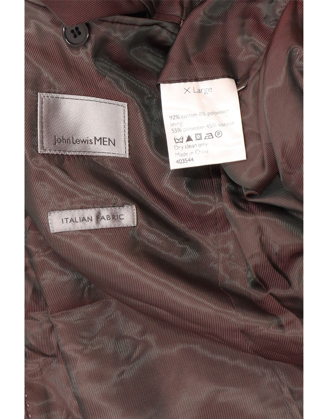 John Lewis Abrigo para hombre UK 42 XL Algodón azul marino
