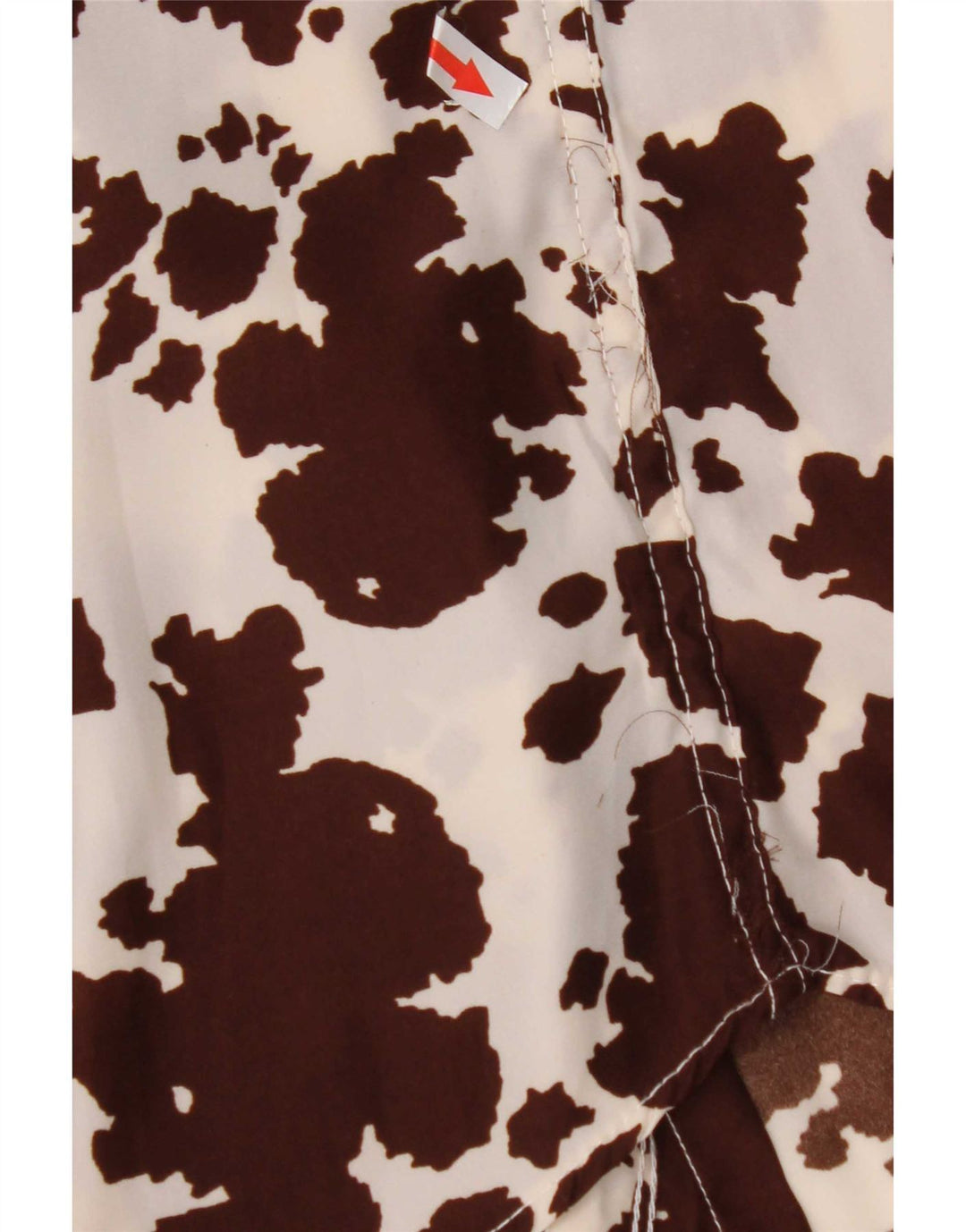 Camisa vintage con estampado abstracto para hombre, estampado animal marrón medio