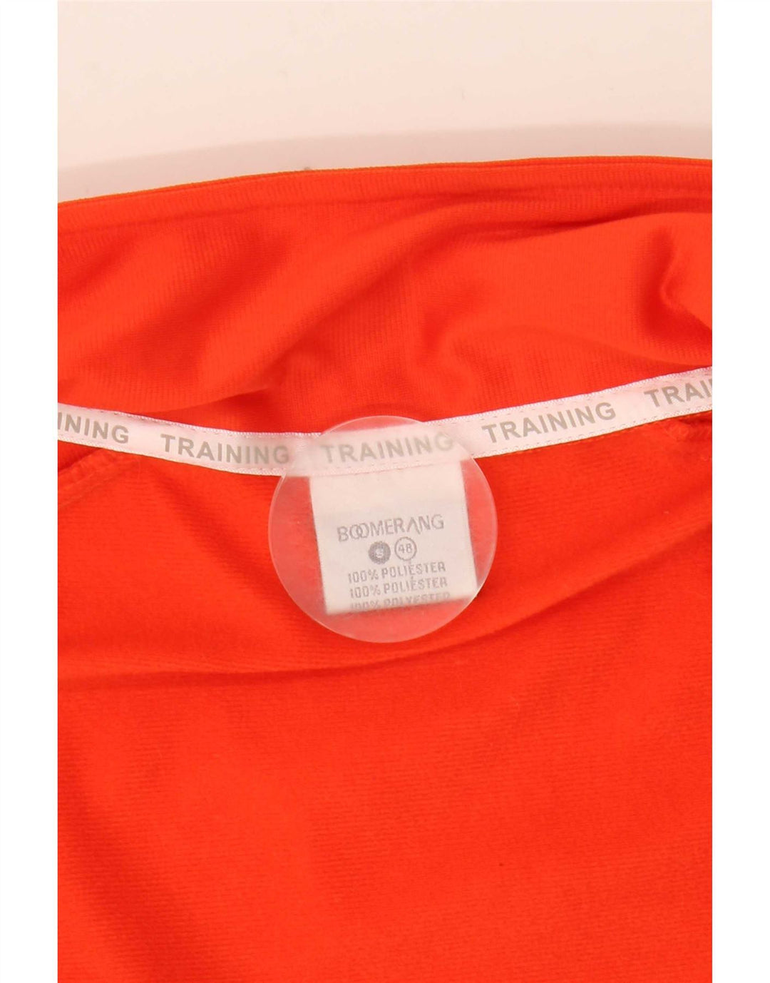 Chaqueta superior de chándal vintage para hombre IT 48 Poliéster color naranja medio