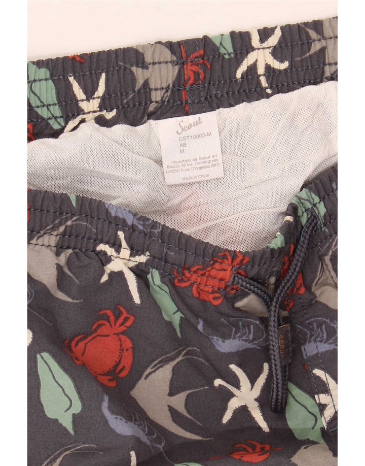 Bañador con estampado abstracto Scout para hombre, tamaño mediano, azul marino, poliamida