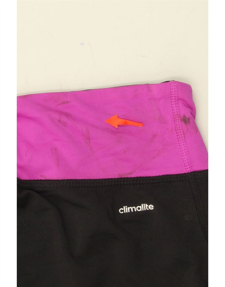 ADIDAS Womens Climalite Capri Leggings UK 12/14 Medium  Black Polyester Vintage Adidas and Second-Hand Adidas from Messina Hembry 