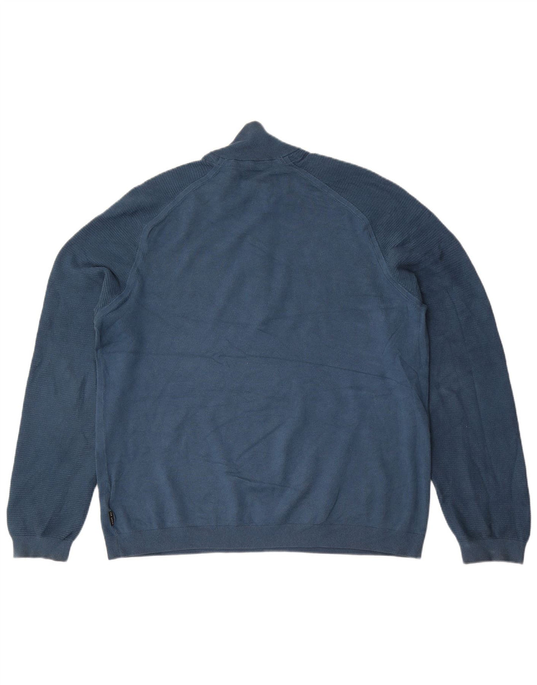 Ted Baker - Jersey para hombre con cremallera y cuello, talla 6, 2XL, viscosa azul