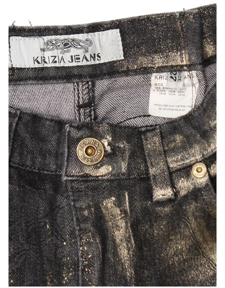 Krizia Vaqueros Gráficos Bootcut Mujer W27 L29 Algodón Azul Marino