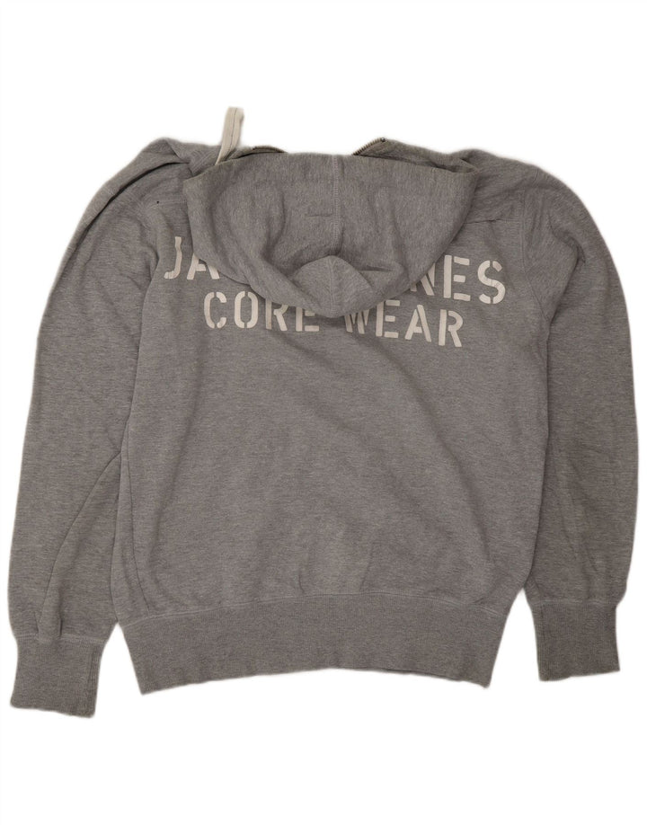 Jack & Jones Sudadera con capucha y cremallera gráfica para hombre XL Gris