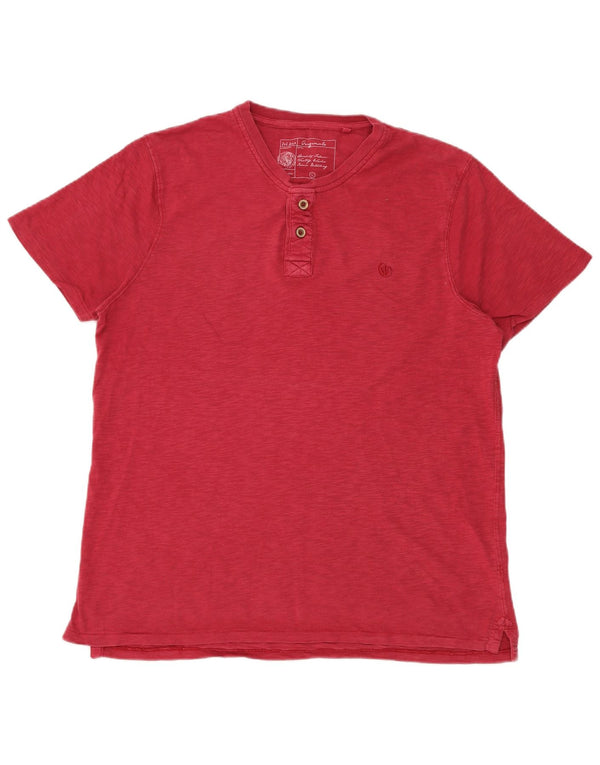 Camiseta para hombre Fat Face Top grande de algodón rojo