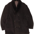 Vintage hombres doble pecho abrigo Reino Unido 40 gris grande