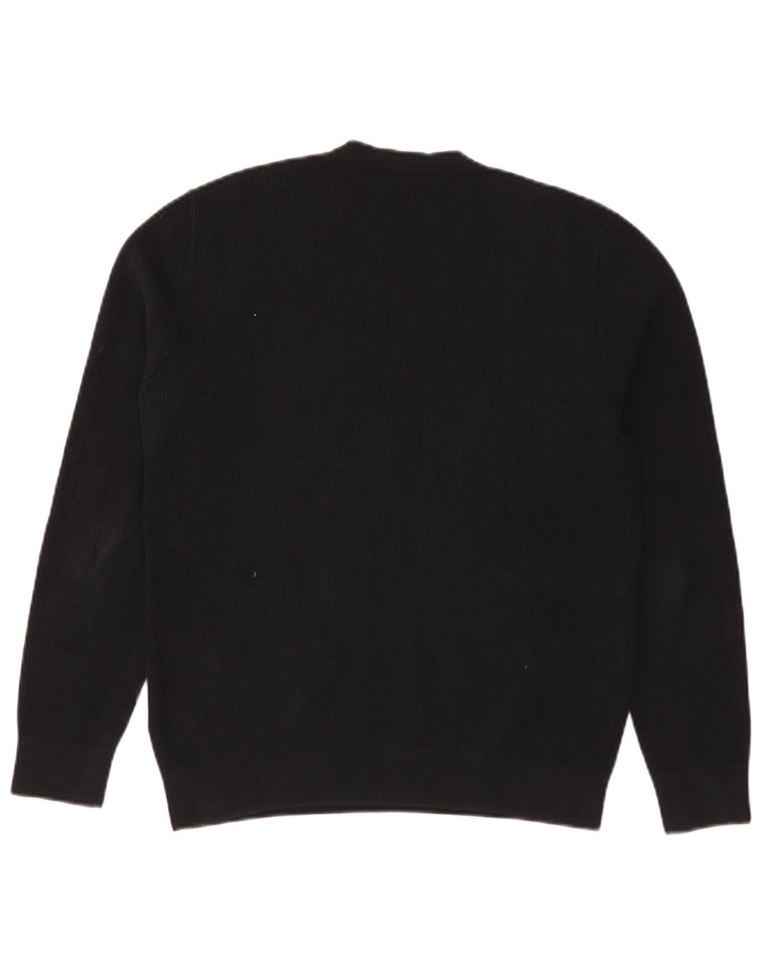 Cos - Jersey de cuello redondo para hombre, talla pequeña, algodón negro