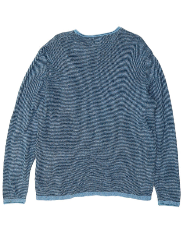 Jack & Jones Mens Crew Neck Jumper Sweater XL Blue Cotton
