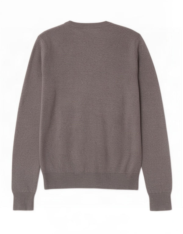 Crew Clothing Suéter tipo cárdigan para hombre Algodón gris medio