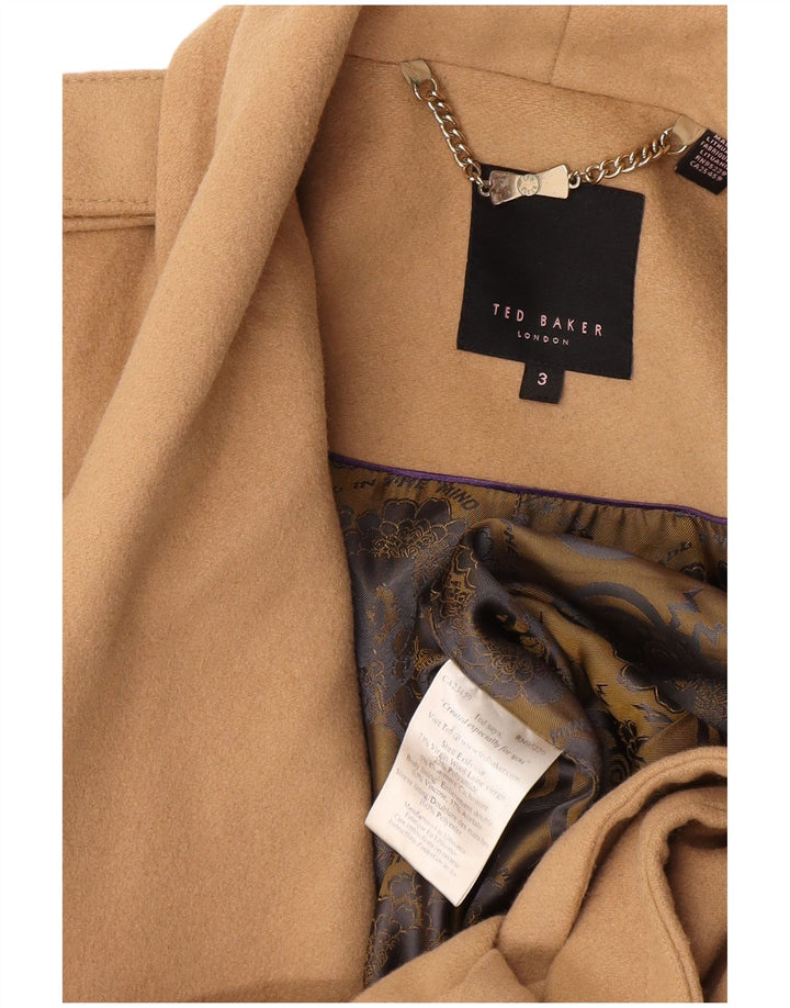 Abrigo Ted Baker Para Mujer Talla 3 Lana Beige Mediana