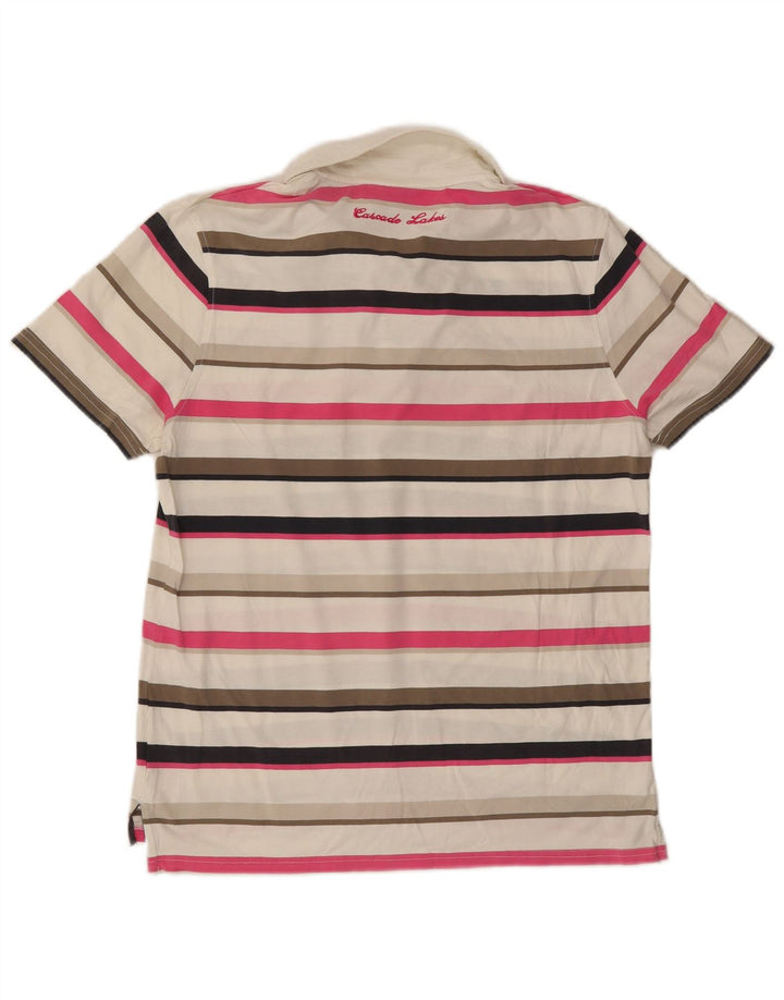 NIKE Polo para hombre UK 42/44 Large Algodón a rayas multicolor