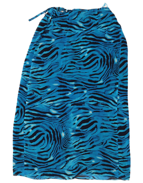 Falda cruzada para mujer Laurel EU 40 Medium W30 Rayón con estampado animal azul