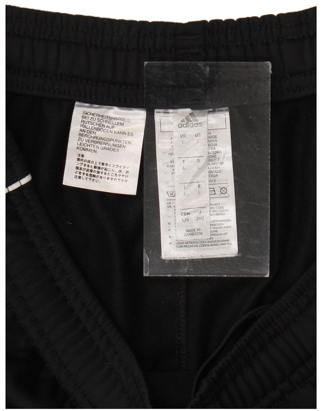 ADIDAS Hombre Chándal Pantalones Joggers Grande Negro Poliéster