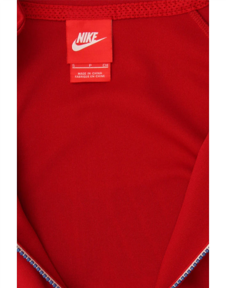 NIKE Mens Graphic Tracksuit Top Jacket Small Red Polyester Vintage Nike and Second-Hand Nike from Messina Hembry 