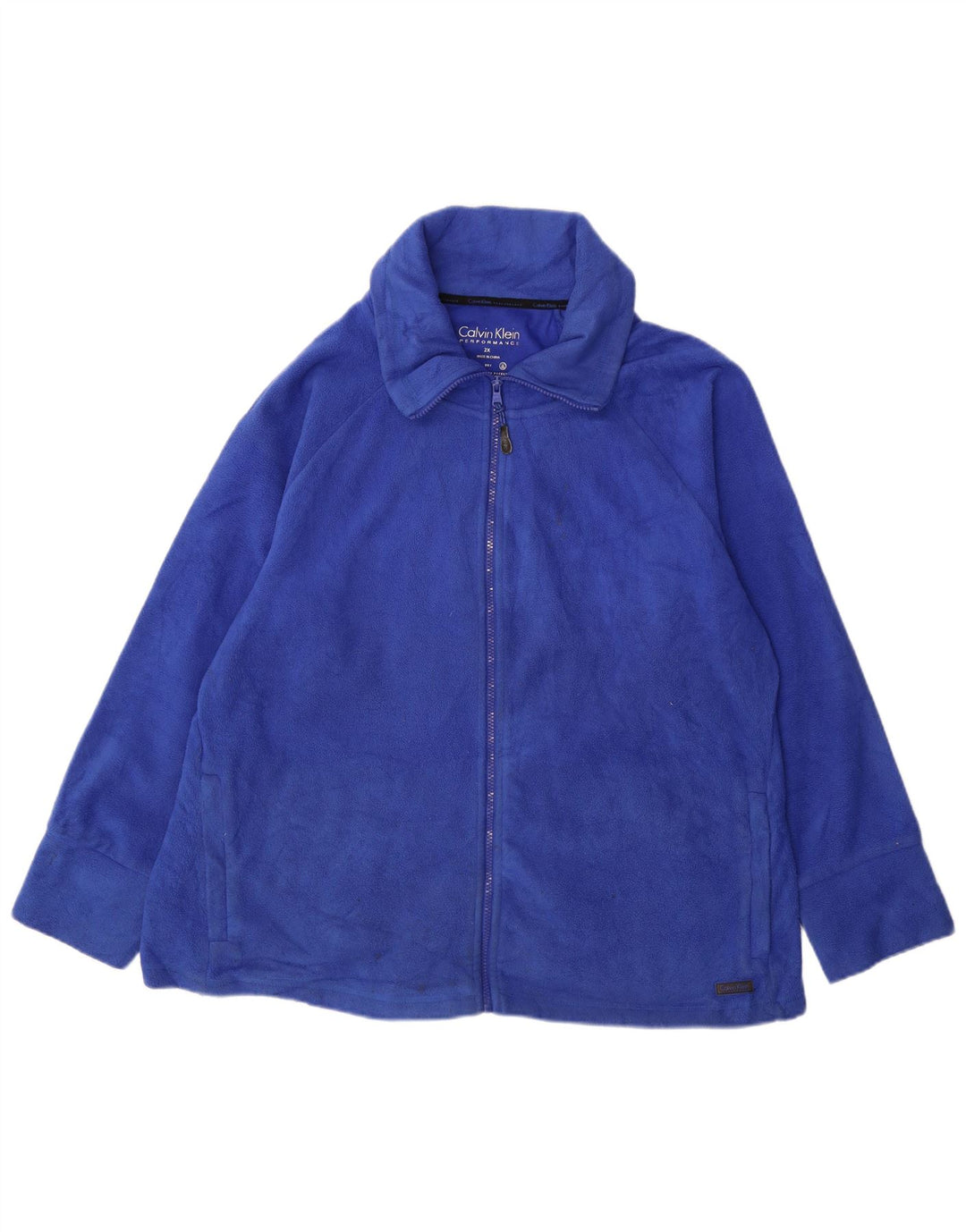 CALVIN KLEIN Chaqueta polar de alto rendimiento para hombre UK 44 2XL Poliéster azul