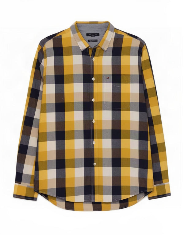 Camisa Tommy Hilfiger de corte clásico para hombre, talla grande, de algodón a cuadros multicolor