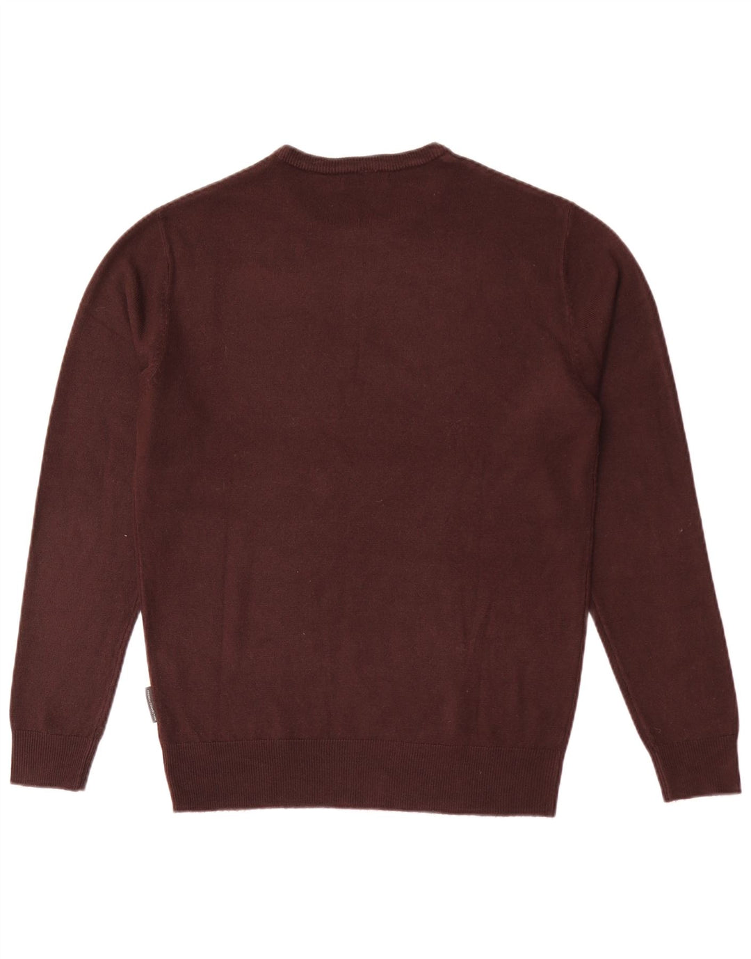 French Connection Jersey de corte regular con cuello redondo para hombre, color granate mediano