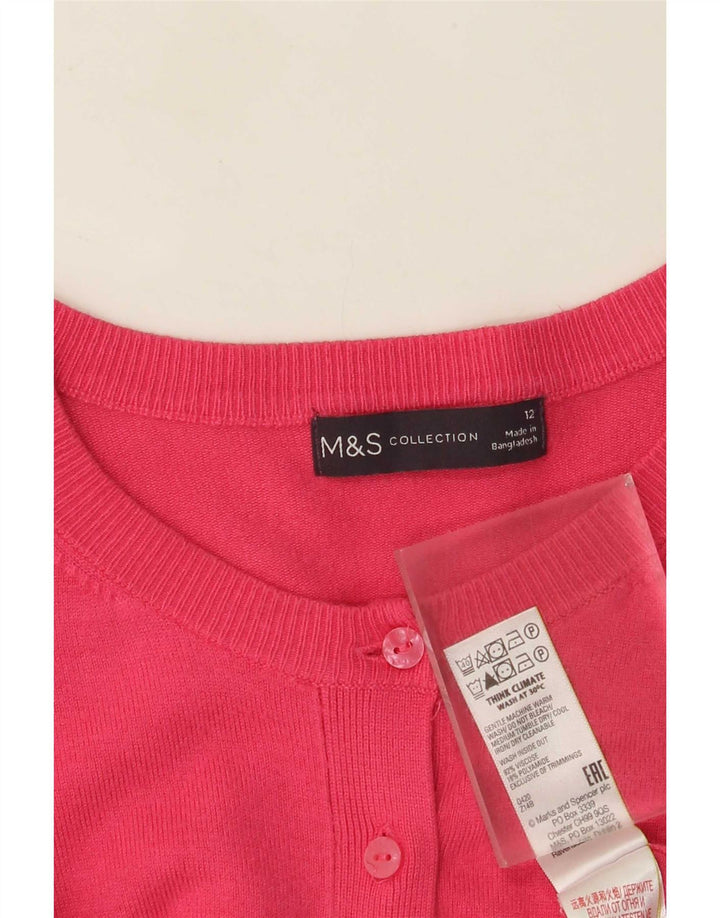 Marks & Spencer - Cárdigan para mujer, talla 40, viscosa rosa mediana
