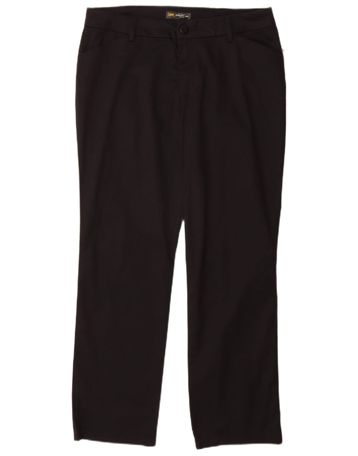 LEE Pantalones casuales de talle medio para mujer, ajuste relajado, talla 12, grande, W32, L30, color negro