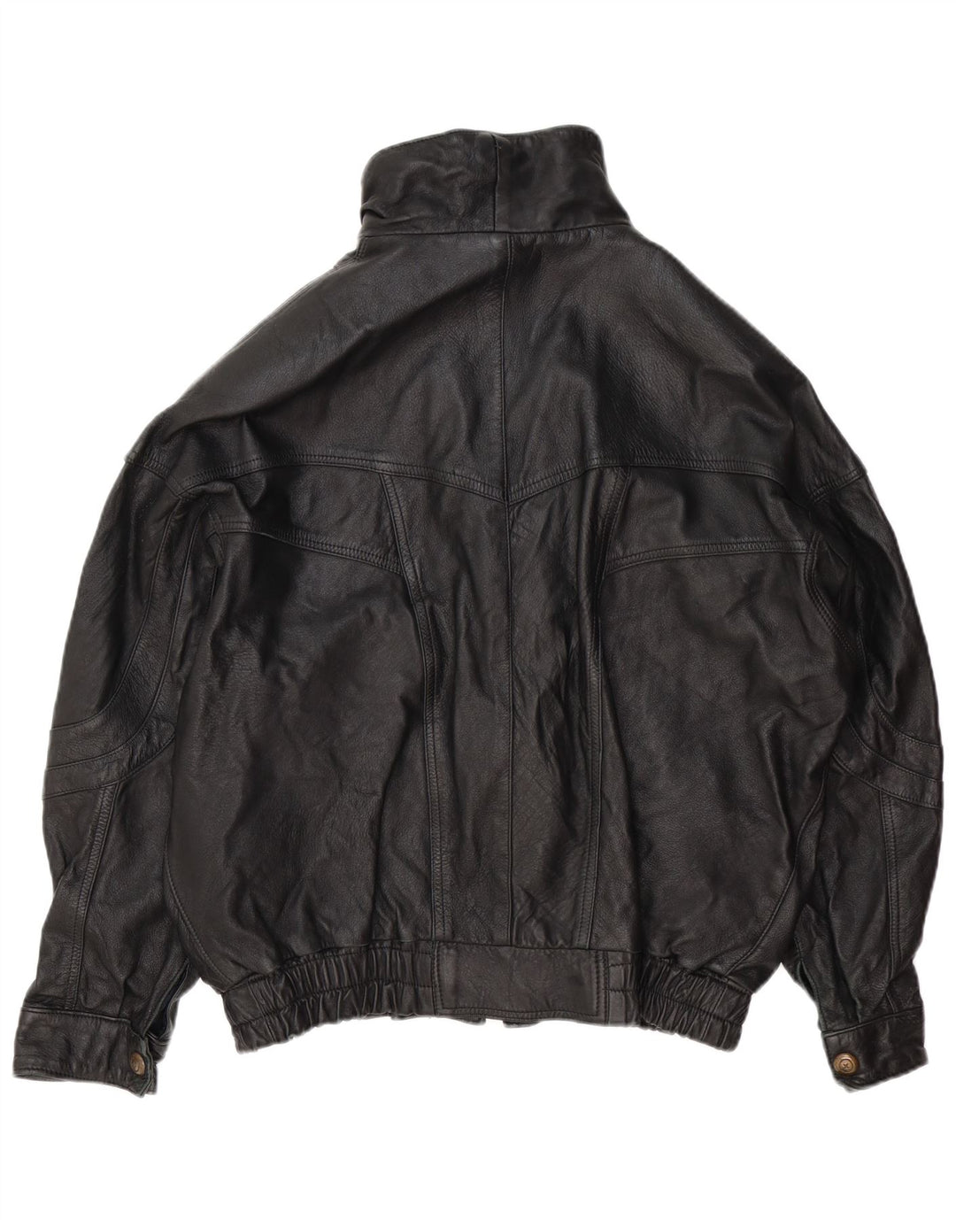 Vintage hombres chaqueta de cuero Reino Unido 40 grande negro