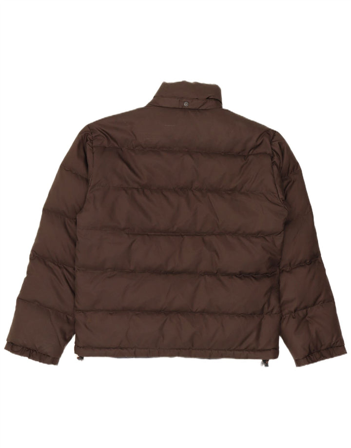 Alberto Aspesi Chaqueta acolchada para mujer UK 46 Large Nylon marrón