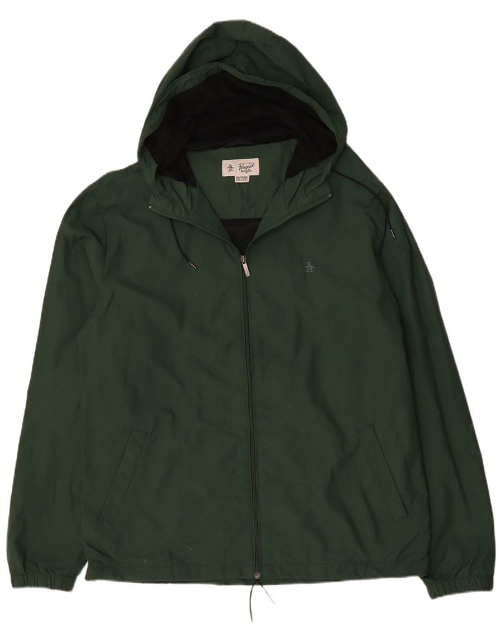 Chaqueta impermeable con capucha para hombre Penguin UK 44 2XL Poliamida verde