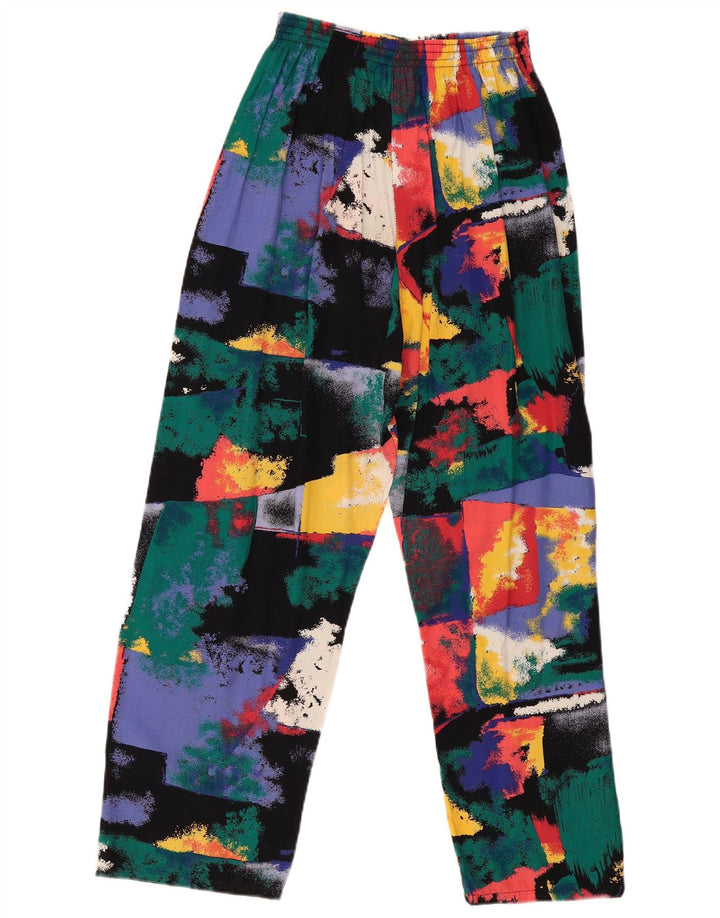 Pantalones casuales holgados vintage para mujer W30 L27 Patchwork multicolor