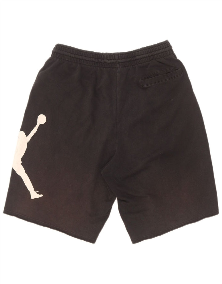 Jordan Shorts deportivos gráficos para hombre Algodón negro mediano