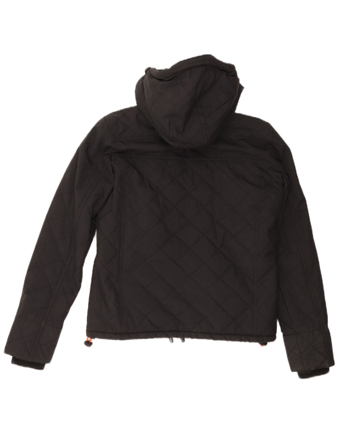 SUPERDRY Chaqueta cortavientos con capucha para mujer, talla 44, talla M, color negro