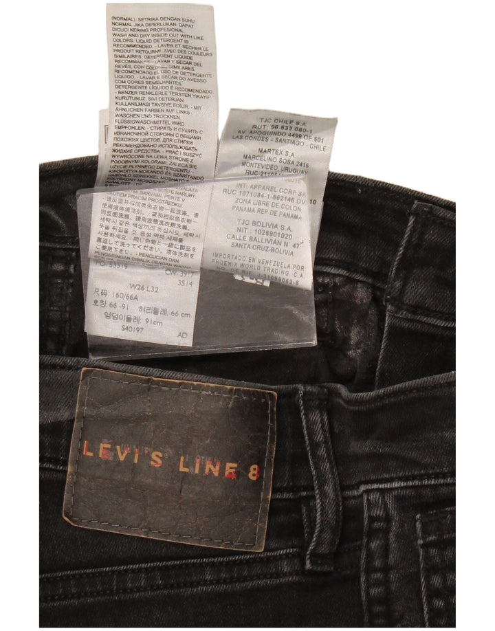 LEVI'S Vaqueros pitillo para mujer W26 L28 Algodón negro