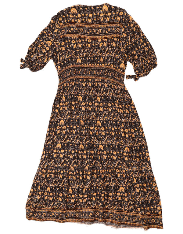 Monsoon Vestido largo para mujer UK 46 Grande Viscosa floral multicolor