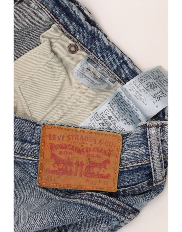 LEVI'S Mens 511 Slim Jeans W32 L32 Algodón Azul