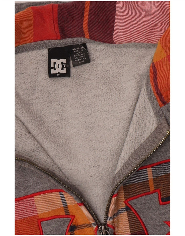 DC Suéter Con Capucha Y Cremallera Gráfica Para Hombre Gris Medio
