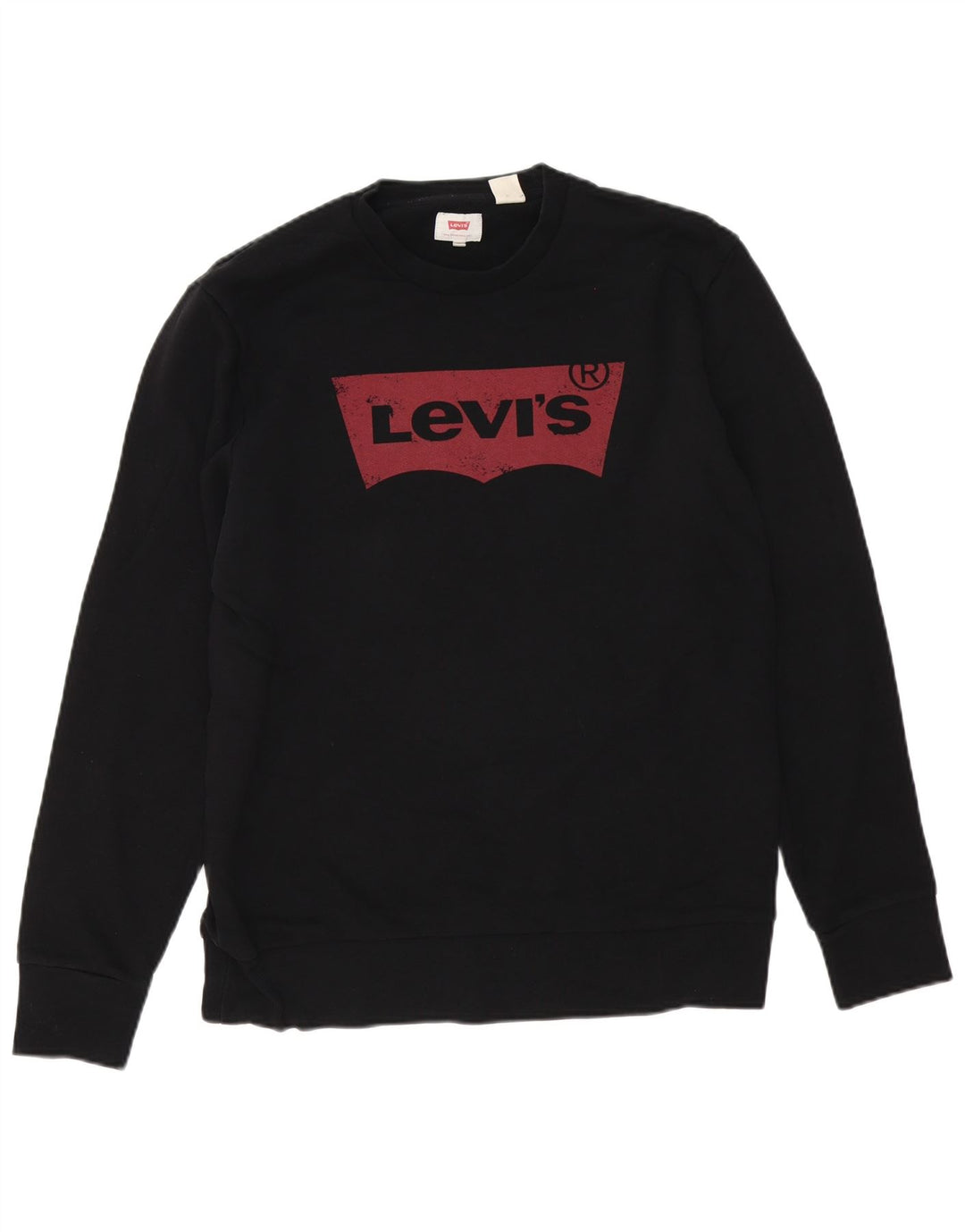Levi's Hombre Sudadera Gráfica Jumper Algodón Negro Mediano