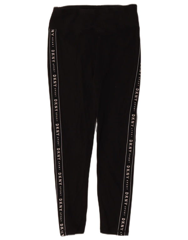Dkny Leggings cortos con estampado gráfico para mujer Reino Unido 8 Pequeño Algodón negro