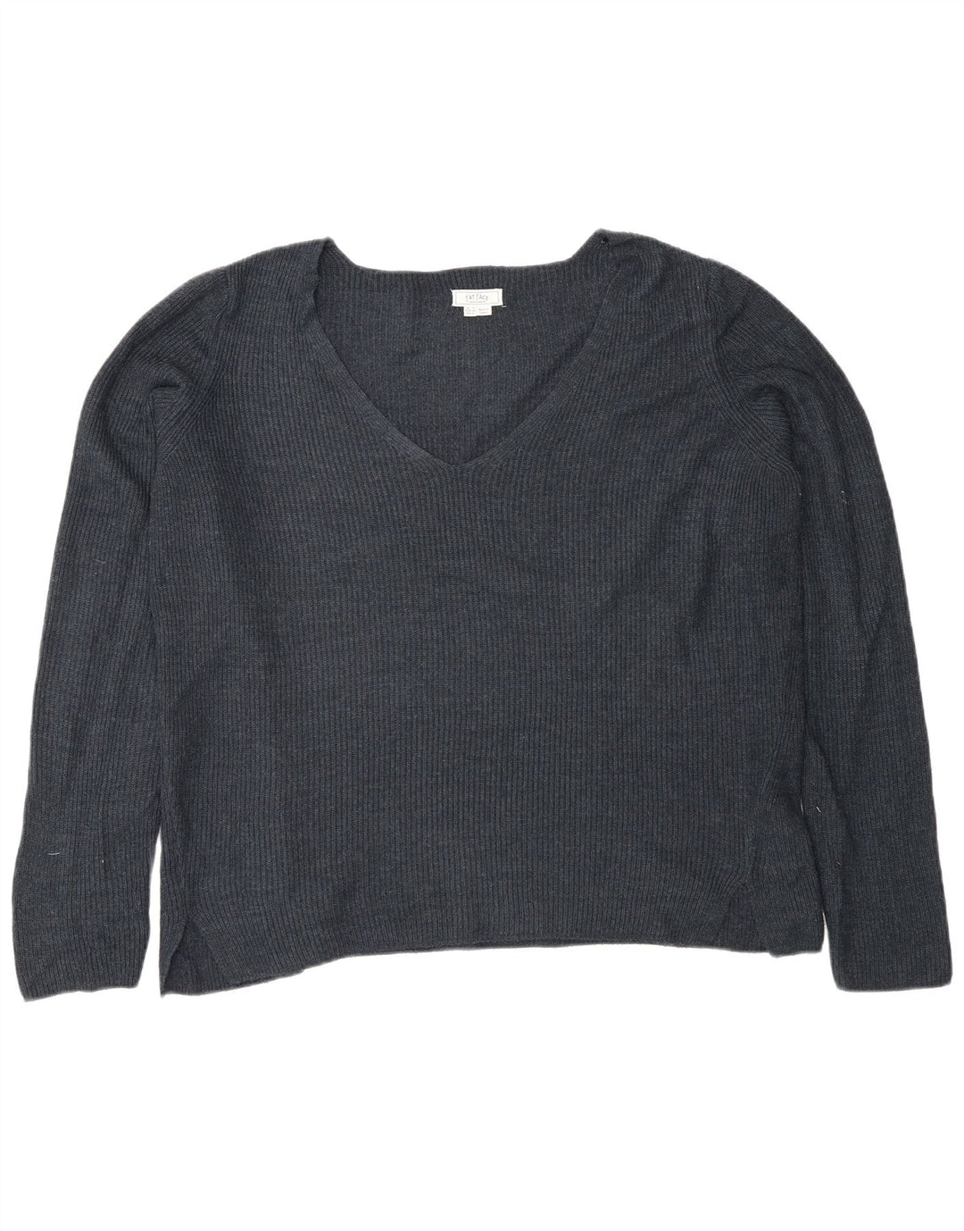 Fat Face - Jersey extragrande con cuello en V para mujer, talla 40, talla M, color azul marino