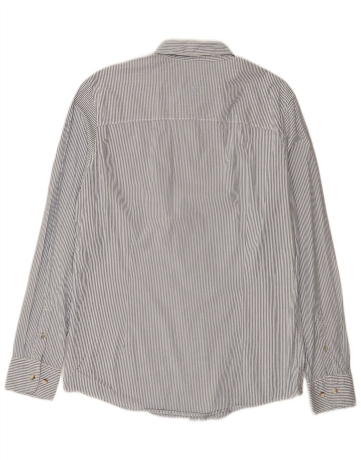 Camisa alta de corte estándar para hombre de Fat Face de algodón a rayas en azul medio