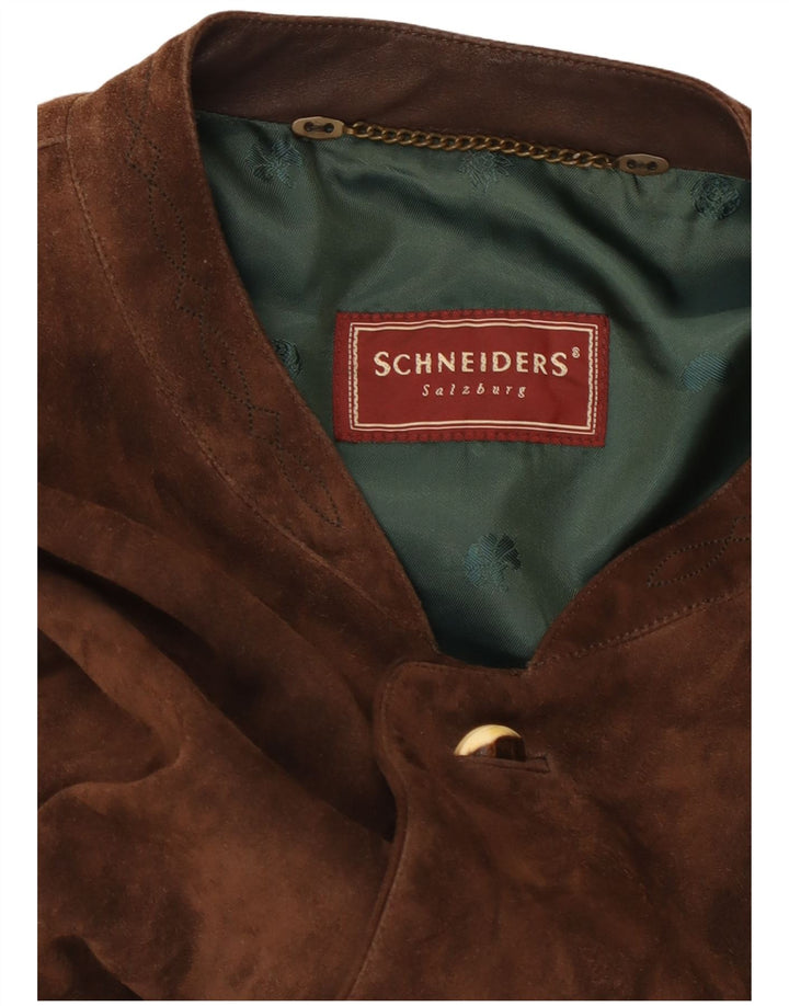 Schneiders Chaqueta de ante para hombre UK 44 2XL Marrón Cuero Clásico