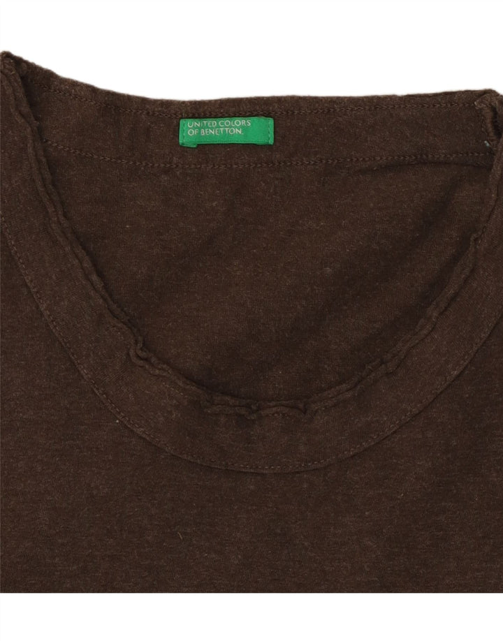 BENETTON Camiseta Top Hombre Marrón Medio