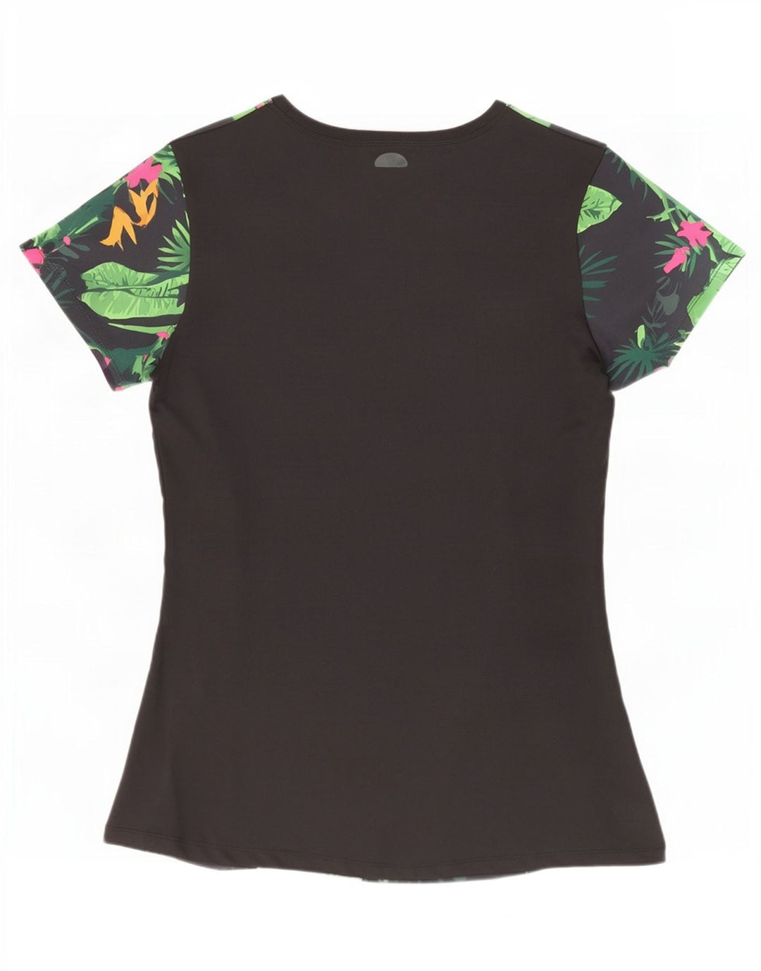 Ellesse Camiseta gráfica para mujer Top UK 40 Mediano Poliéster floral negro